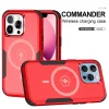iPhone 13 Pro 3 az 1-ben ütésálló MagSafe-kompatibilis mágneses tok piros-fekete Alphajack thumbnail