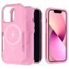 iPhone 13 Pro 3 az 1-ben ütésálló MagSafe-kompatibilis mágneses tok rózsaszín Alphajack thumbnail
