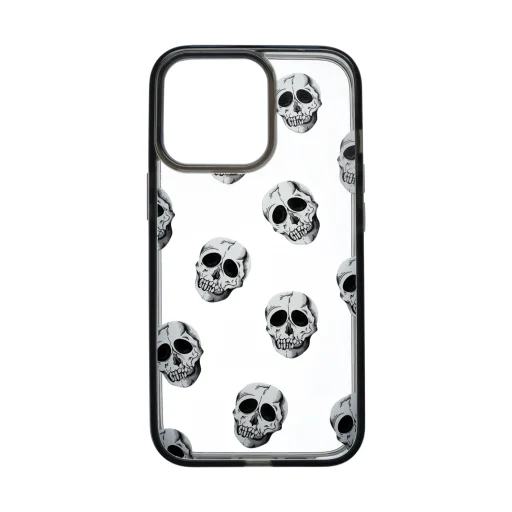 iPhone 13 Pro átlátszó TPU tok Skull mintával Alphajack - 2