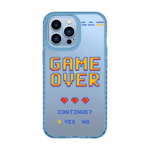 iPhone 13 átlátszó TPU tok Game Over mintával Alphajack - 1