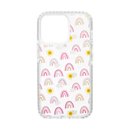 iPhone 13 Pro átlátszó TPU tok Rainbow mintával Alphajack - 2