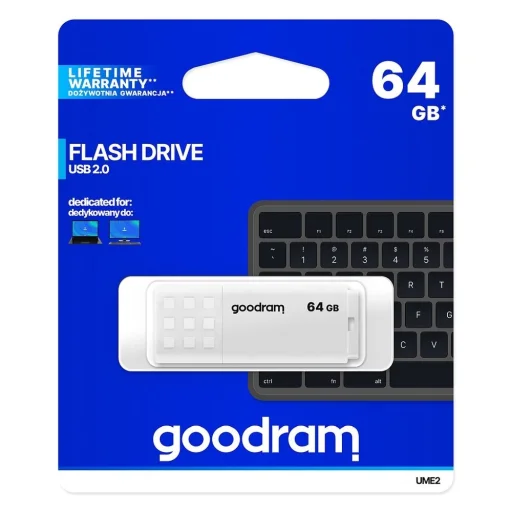 Goodram pendrive 64GB USB 2.0 UME2 fehér - 1