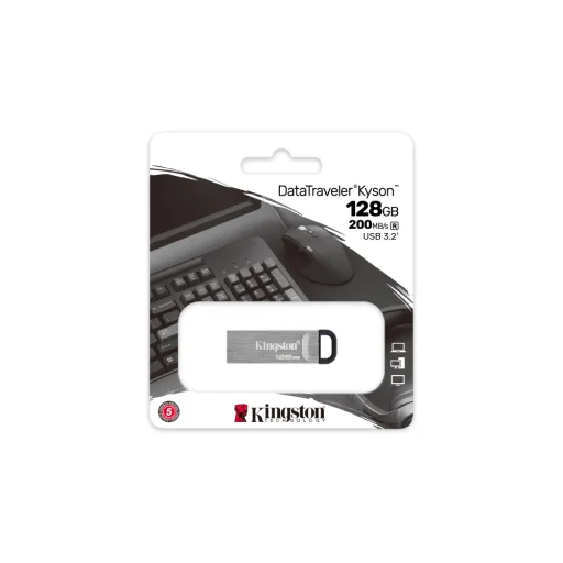 Kingston Datatraveler Kyson 128Gb, USB 3.0 Pendrive fém - 3