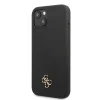 iPhone 13 Guess 4G Szilikon Metal Logo tok fekete (GUHCP13MS4LK) thumbnail