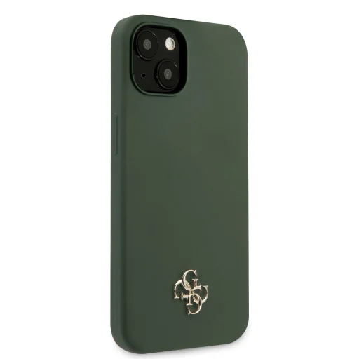 iPhone 13 Guess 4G Szilikon Metal Logo tok khaki színben (GUHCP13MS4LA) - 2