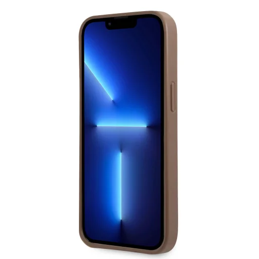 iPhone 13 Guess 4G Saffiano tok dupla kártyatartóval barna (GUHCP13MP4TPW) - 2