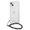 iPhone 13 Guess Black Pearl  tok karpánttal átlátszó (GUHCP13MKPSBK)