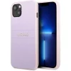 iPhone 13 Guess Saffiano Hot Stamp Metal logó lila (GUHCP13MPSASBPU) thumbnail