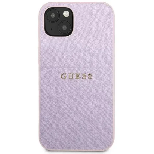 iPhone 13 Guess Saffiano Hot Stamp Metal logó lila (GUHCP13MPSASBPU) - 6