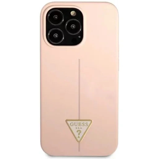 iPhone 13 Pro Guess Saffiano Triangle Logo rózsaszín (GUHCP13LSLTGP) - 7