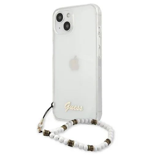 iPhone 13 Pro Guess White Pearl tok karpánttal átlátszó (GUHCP13LKPSWH) - 2