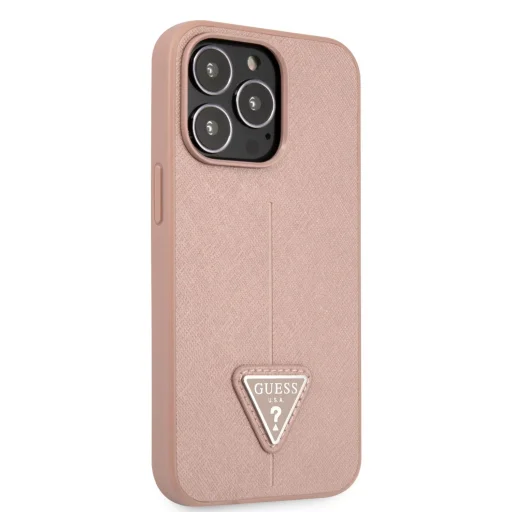 iPhone 13 Pro Guess Saffiano Triangle Logo tok rózsaszín (GUHCP13LPSATLP) - 3