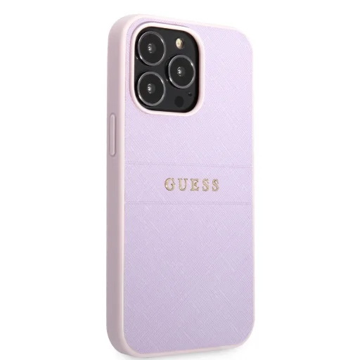iPhone 13 Pro Guess Saffiano Leather tok lila (GUHCP13LPSASBPU) - 4