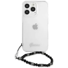 iPhone 13 Pro Max Guess Black Pearl tok karpánttal átlátszó (GUHCP13XKPSBK)