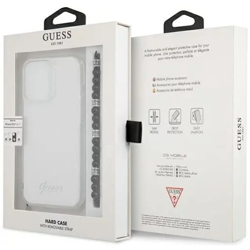 iPhone 13 Pro Guess Black Pearl tok karpánttal átlátszó (GUHCP13LKPSBK) - 3