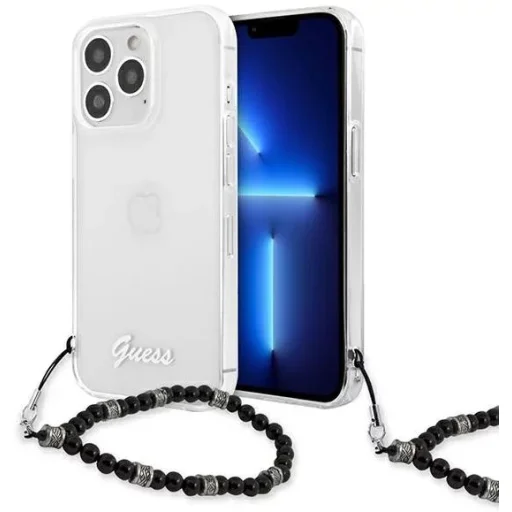 iPhone 13 Pro Guess Black Pearl tok karpánttal átlátszó (GUHCP13LKPSBK) - 1