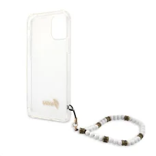iPhone 12/12 Pro Guess White Pearl tok karpánttal átlátszó (GUHCP12MKPSWH)