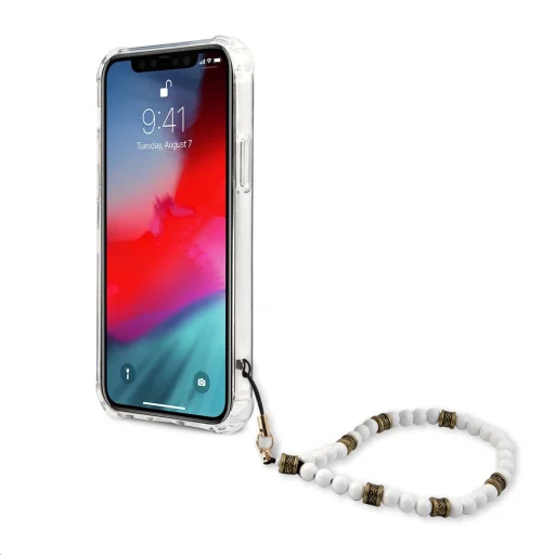 iPhone 12/12 Pro Guess White Pearl tok karpánttal átlátszó (GUHCP12MKPSWH) - 4