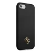 iPhone 7/8/SE 2020/SE 2022 Guess 4G Szilikon Metal Logo tok fekete (GUHCI8S4LK)