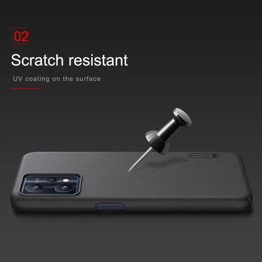 Realme 9 Pro 5G Nillkin Super Frosted tok + kihajtható támaszték piros - 3