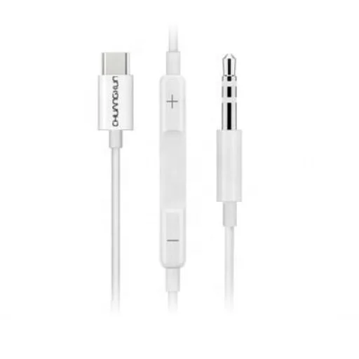 USB Type C - 3.5mm jack TRS audio kábel hangerőszabályzóval 1m (DAC chip) - 8