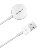 Apple Watch 1/2/3/4/5/6/SE USB okosóra vezeték nélküli QI töltő fehér thumbnail