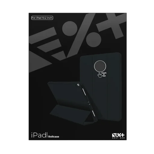 iPad 10.2 2019/2020/2021 Next One Rollcase tok Pencil tartóval fekete - 8