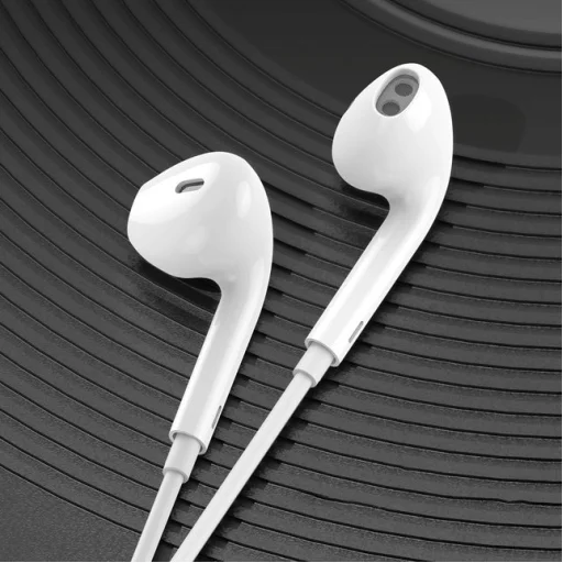 WK Design vezetékes fülhallgató lightning csatlakozóval fehér (Y19) - 3