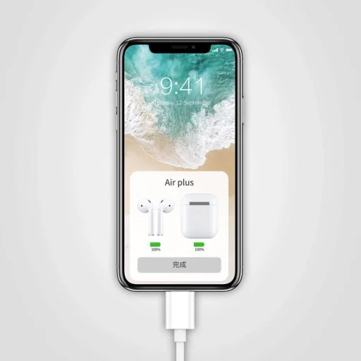 WK Design vezetékes fülhallgató lightning csatlakozóval fehér (Y19) - 6