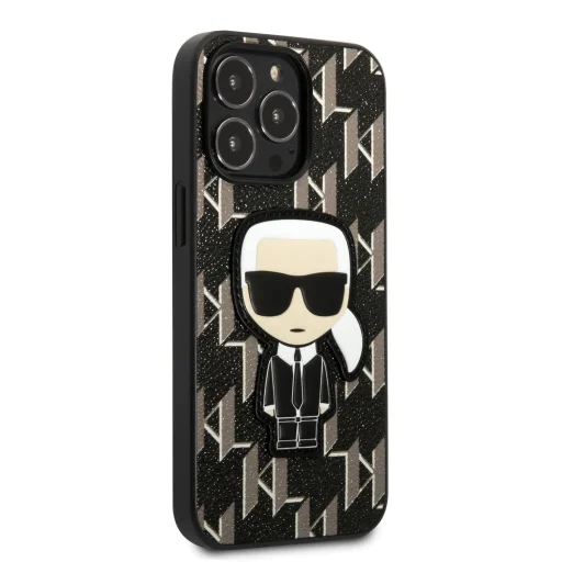 iPhone 13 Pro Karl Lagerfeld Monogram Ikonik tok fekete (KLHCP13LPMNIKBK) - 5