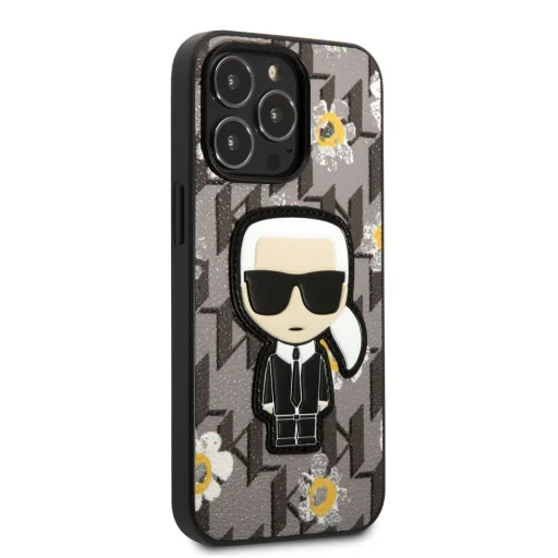 iPhone 13 Pro Karl Lagerfeld Ikonik Flower tok szürke (KLHCP13LPMNFIK1) - 5