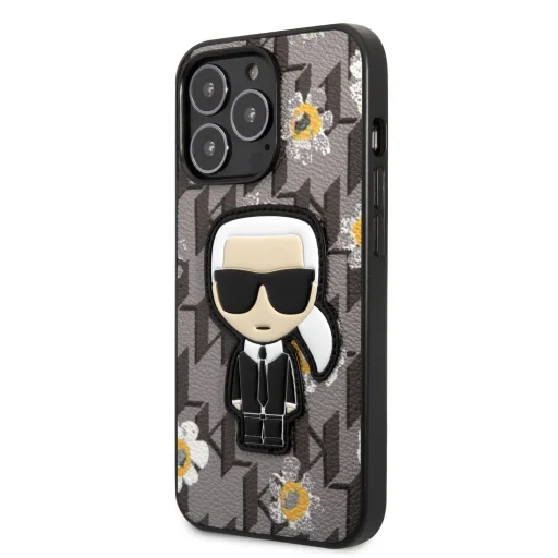 iPhone 13 Pro Karl Lagerfeld Ikonik Flower tok szürke (KLHCP13LPMNFIK1) - 1