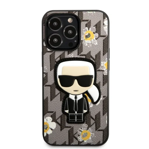 iPhone 13 Pro Karl Lagerfeld Ikonik Flower tok szürke (KLHCP13LPMNFIK1) - 2