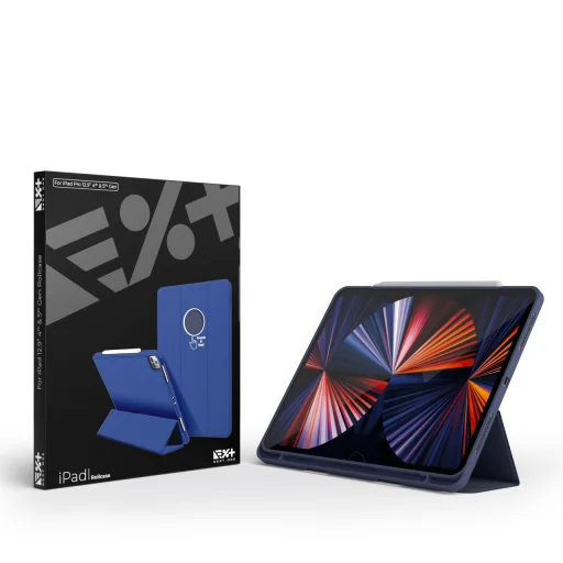 iPad Pro 12.9 Next One Rollcase tok Pencil tartóval királykék - 1