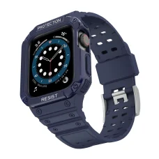 Apple Watch 4/5/6/7/8/SE (42/44/45mm) Rugged Armor óraszíj és tok kék