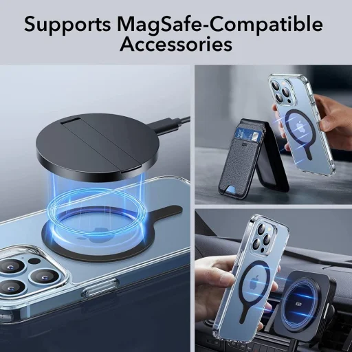 ESR HaloLock Magsafe univerzális mágneses gyűrű 2db fekete - 9