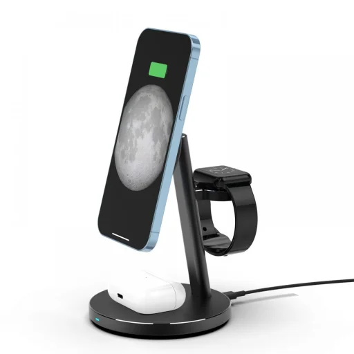 Tech-Protect A9 3 az 1-ben Magnetic MagSafe vezeték nélküli töltő fekete - 3