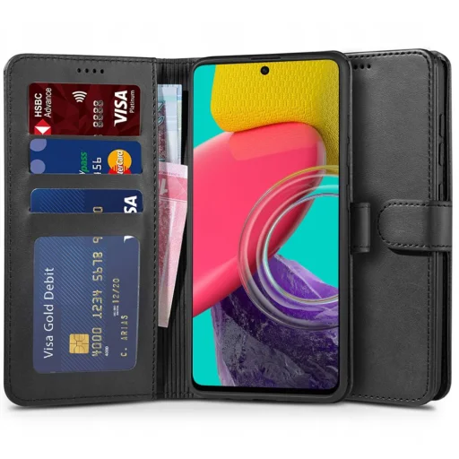 Samsung Galaxy M53 5G Tech-Protect Wallet fliptok fekete - 1