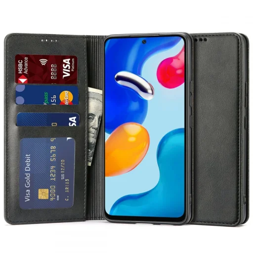 Xiaomi Redmi Note 11/11S Tech-Protect Wallet Magnet fliptok fekete - 1