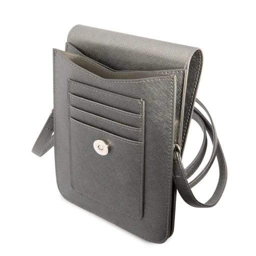 Guess GUWBSATMGR Saffiano Triangle Logo telefontáska szürke - 2