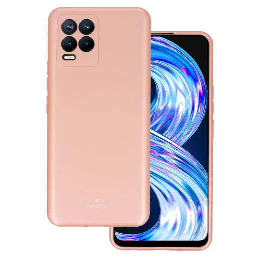Realme 8/8 Pro Liavec Jelly tok rózsa arany - 1