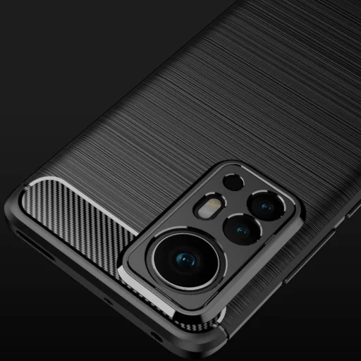 Xiaomi 12 Pro Tech-Protect carbon mintájú TPU tok fekete - 6