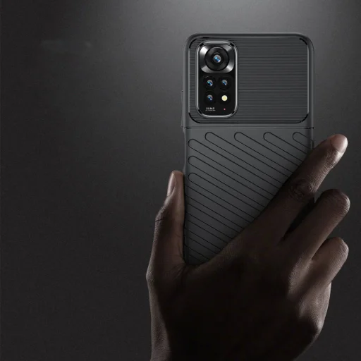 Samsung Galaxy A33 5G Thunder fokozott védelmet biztosító flexibilis TPU tok fekete - 5