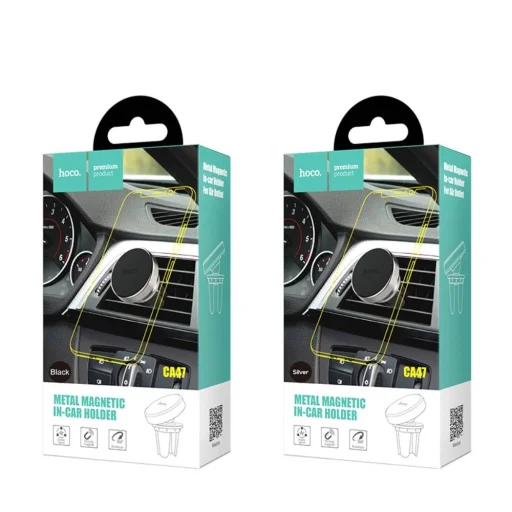 HOCO CA47 Mágneses autós tartó szellőzőnyíláshoz ezüst - 6