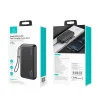 Usams US-CD168 Power Bank 20000mAh PB60 22.5W 2xUSB QC3.0 + USB-C PD3.0 + Micro USB fekete thumbnail