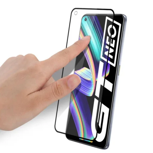 Realme GT 5G 5D Full Glue kijelzővédő üvegfólia fekete - 4