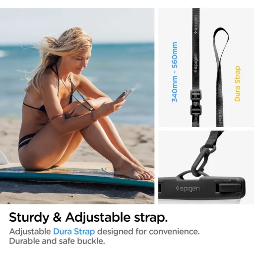 Spigen A601 vízálló univerzális  telefontok crystal clear - 5