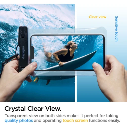 Spigen A601 vízálló univerzális  telefontok crystal clear - 4