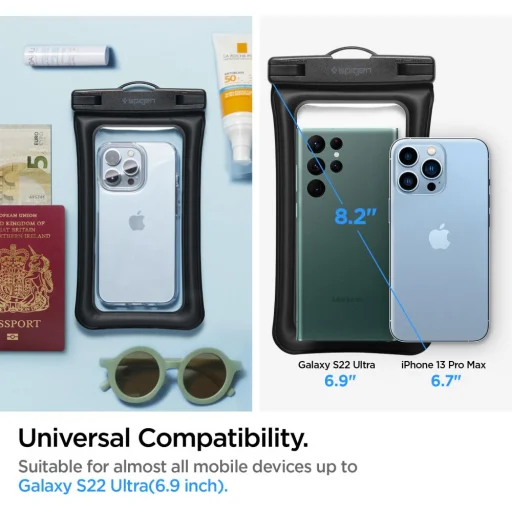 Spigen A610 vízálló lebegő univerzális  telefontok fekete - 3