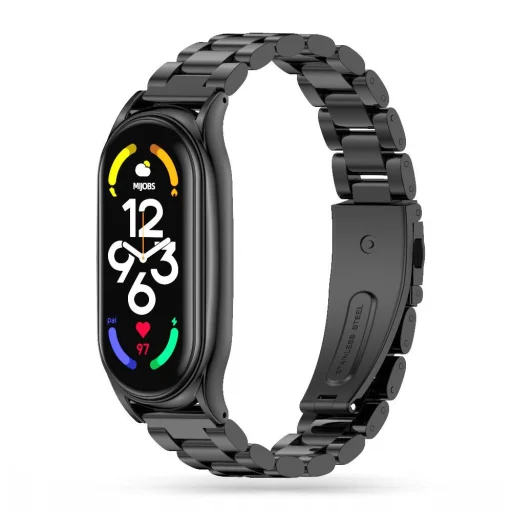 Xiaomi Mi Smart Band 7 Tech-Protect Stainless szíj fekete - 1
